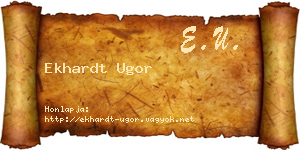 Ekhardt Ugor névjegykártya
